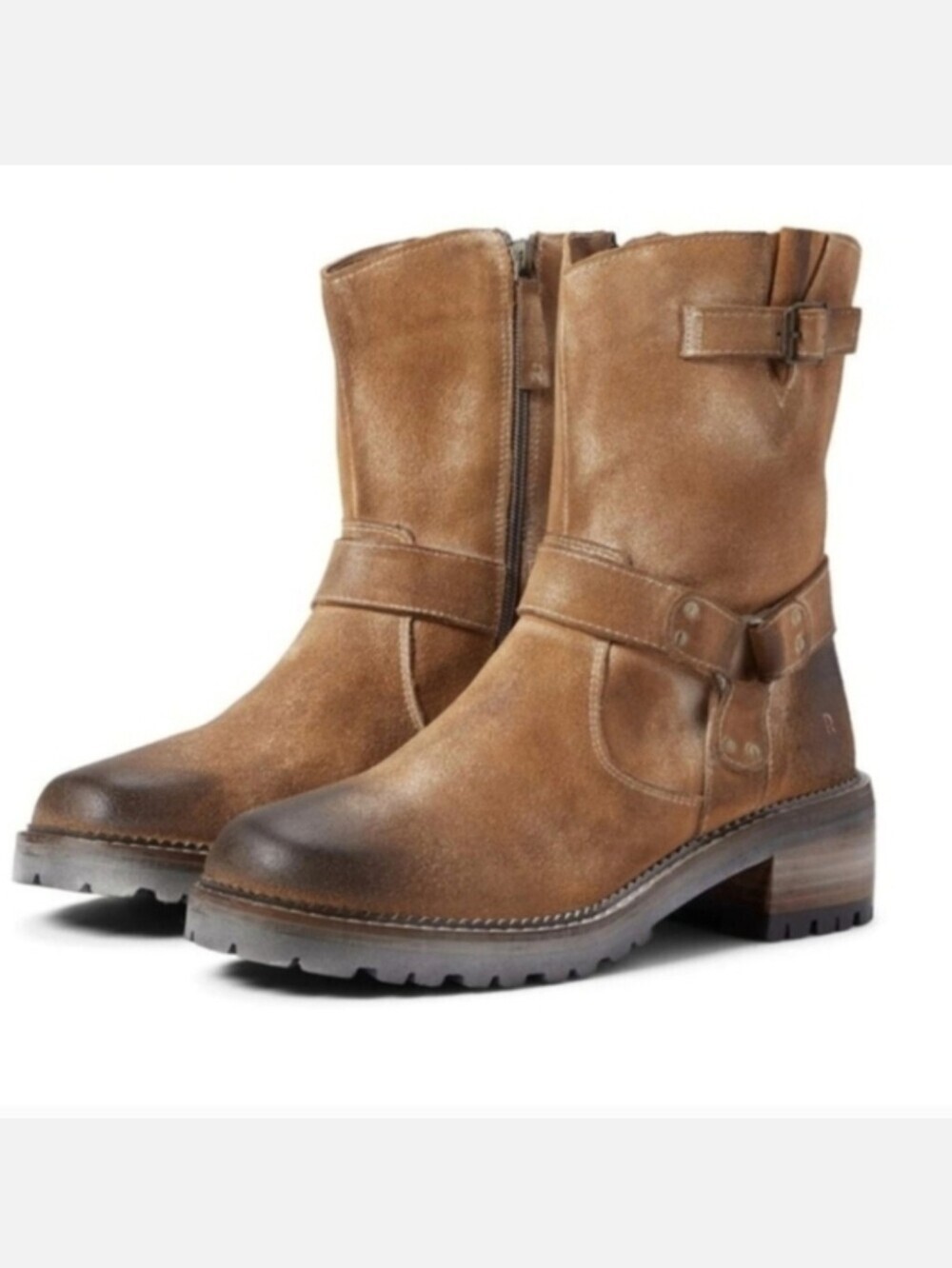 ROAN by Bed|Stu Emerson Leather Moto Boots Grunge Aesthetic Size 6